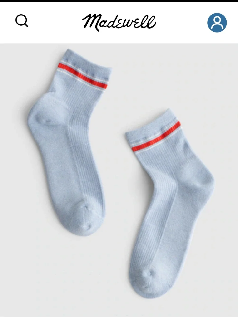 NWT Madewell Cloudlift Lite Ankle Socks in tranquil blue. sealed, unopened